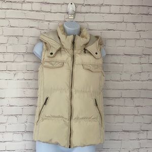 Zaba trafaluc puffer hoodie vest size medium